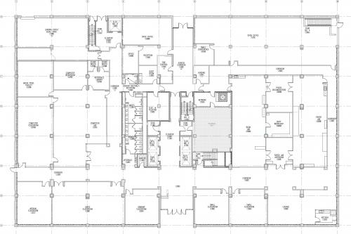 Map of the UTA building first floor
