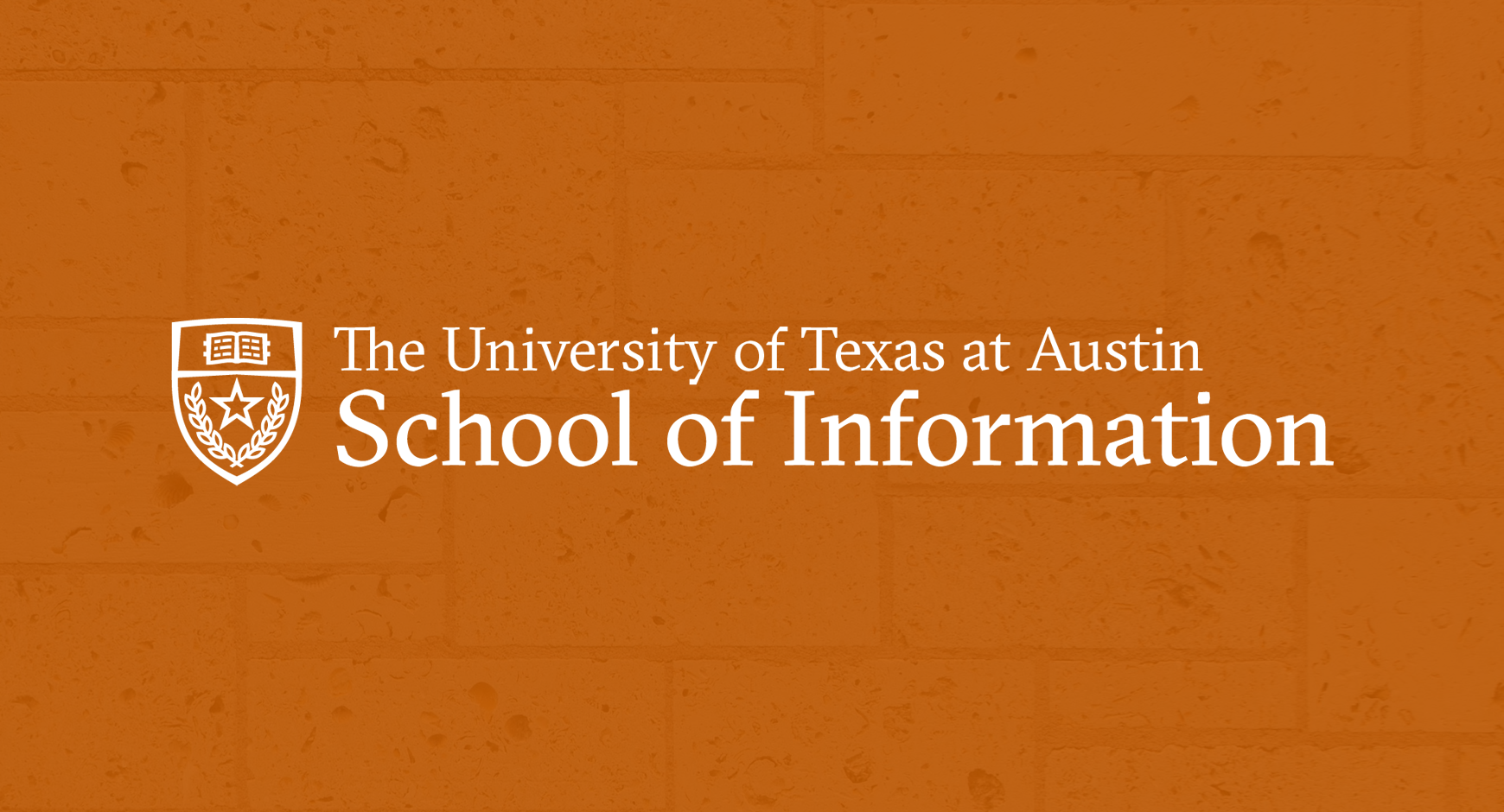 Texas iSchool logo on burnt orange background