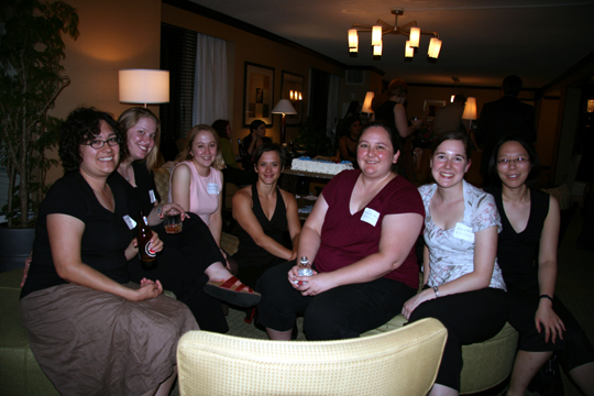 iSchoolers at reception for Loriene in DC.